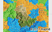 Satellite Map of Kavadarci, political outside