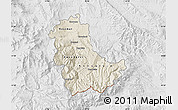 Shaded Relief Map of Kavadarci, lighten, desaturated