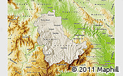 Shaded Relief Map of Kavadarci, physical outside