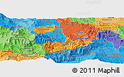 Political Panoramic Map of Kavadarci, political shades outside