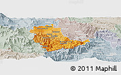 Political Shades Panoramic Map of Kavadarci, lighten, semi-desaturated