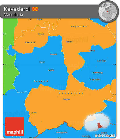 Political Simple Map of Kavadarci