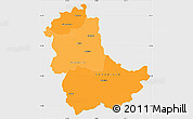 Political Shades Simple Map of Kavadarci, single color outside