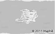 Gray 3D Map of Kicevo, single color outside