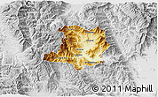 Physical 3D Map of Kicevo, lighten, desaturated