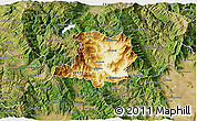 Physical 3D Map of Kicevo, satellite outside