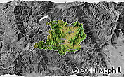 Satellite 3D Map of Kicevo, desaturated