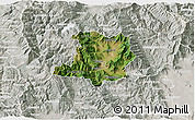 Satellite 3D Map of Kicevo, lighten, semi-desaturated
