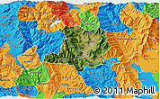 Satellite 3D Map of Kicevo, political outside