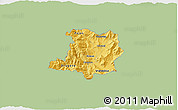 Savanna Style 3D Map of Kicevo, single color outside