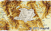 Shaded Relief 3D Map of Kicevo, physical outside