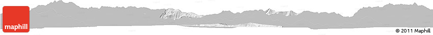Gray Horizon Map of Kicevo, single color outside