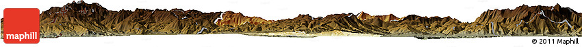 Physical Horizon Map of Kicevo, darken