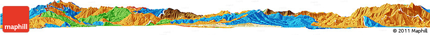 Physical Horizon Map of Kicevo, political outside