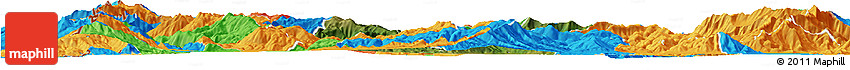 Satellite Horizon Map of Kicevo, political outside