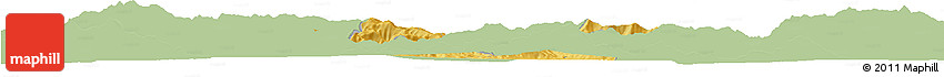 Savanna Style Horizon Map of Kicevo, single color outside