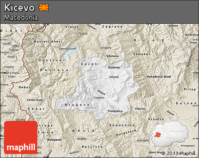 Classic Style Map of Kicevo