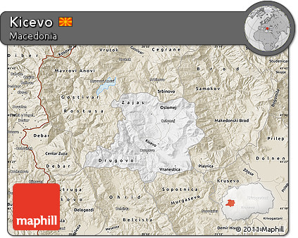 Classic Style Map of Kicevo