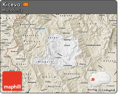 Classic Style Map of Kicevo
