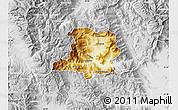 Physical Map of Kicevo, lighten, desaturated