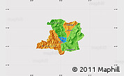 Political Map of Kicevo, cropped outside