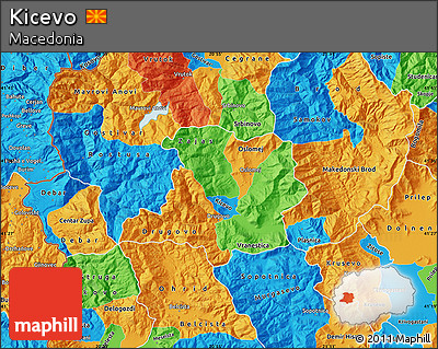 Political Map of Kicevo