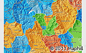 Political Map of Kicevo, political shades outside