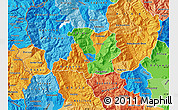 Political Map of Kicevo, political shades outside