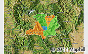 Political Map of Kicevo, satellite outside