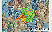 Political Map of Kicevo, semi-desaturated
