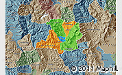 Political Map of Kicevo, semi-desaturated