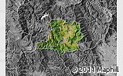 Satellite Map of Kicevo, desaturated