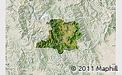 Satellite Map of Kicevo, lighten