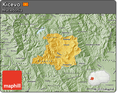 Savanna Style Map of Kicevo