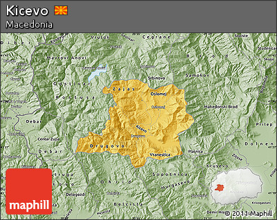 Savanna Style Map of Kicevo