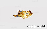 Physical Panoramic Map of Kicevo, cropped outside
