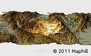 Physical Panoramic Map of Kicevo, darken