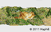 Physical Panoramic Map of Kicevo, satellite outside