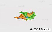 Political Panoramic Map of Kicevo, cropped outside