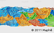 Political Panoramic Map of Kicevo, political shades outside