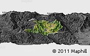 Satellite Panoramic Map of Kicevo, darken, desaturated