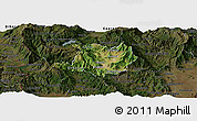 Satellite Panoramic Map of Kicevo, darken