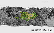 Satellite Panoramic Map of Kicevo, desaturated