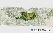 Satellite Panoramic Map of Kicevo, lighten