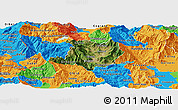 Satellite Panoramic Map of Kicevo, political outside