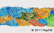 Satellite Panoramic Map of Kicevo, political shades outside