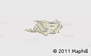 Shaded Relief Panoramic Map of Kicevo, cropped outside