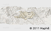 Shaded Relief Panoramic Map of Kicevo, lighten