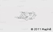 Silver Style Panoramic Map of Kicevo, single color outside