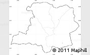Blank Simple Map of Kicevo, cropped outside, no labels